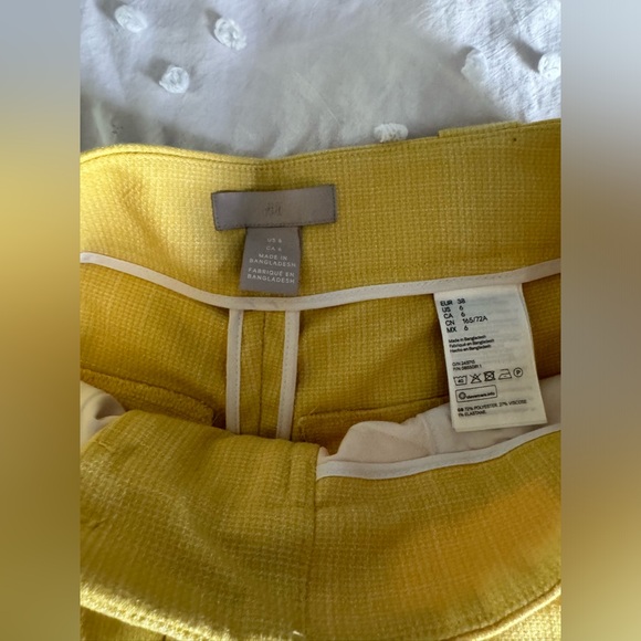 H & M yellow  pants women size 6 size 38 - Picture 3 of 6